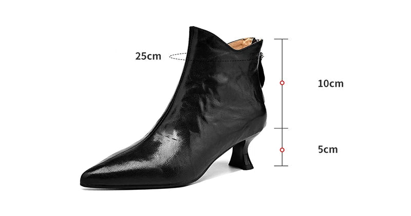 Retro Pointed-Toe Fashion Chunky Heel Ankle Boots