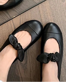 Women's Round-Toe Bow Flat Shoes