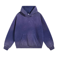 Oversized Warm Paint Distressed Hoodies