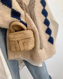 V-Neck Contrast Knit Sweater Vest