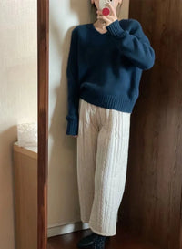 V-neck Pure Cashmere Sweater