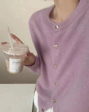 Heavyweight Cashmere Love Buckle Cardigan