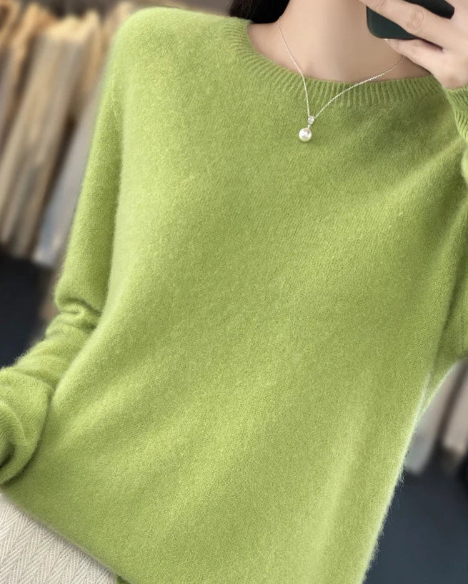 Extrafine Merino Wool Round-Neck Sweater