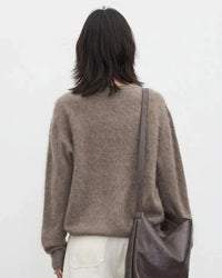 Wool Cashmere V-Neck Pullover