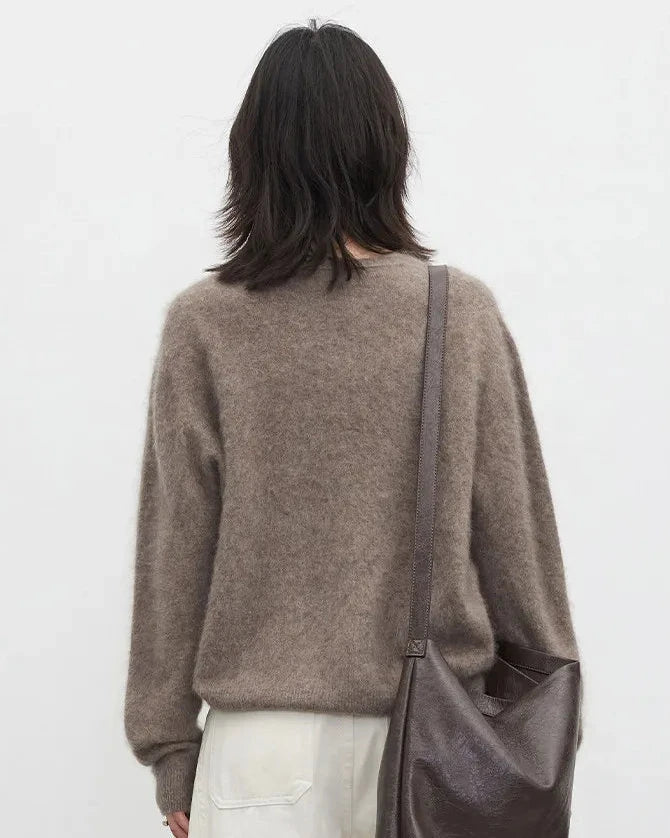Wool Cashmere V-Neck Pullover