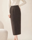 Cashmere A-Line Midi Skirt