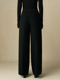 Wool Blended Straight Pants