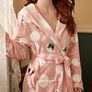 Flannel Hooded Pajamas Robe