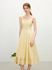 Three-dimensional Cutting High Waist Sleeveless Dress