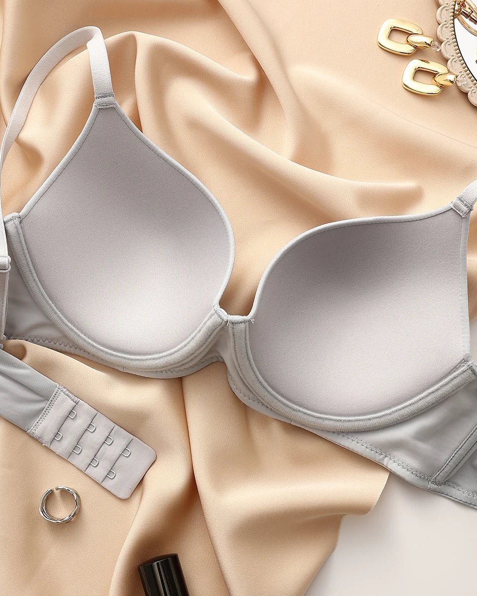 Plus-Size Pure Cotton Thin Cup Push-Up Bra
