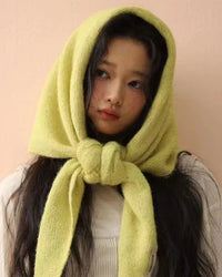 Textured Triangle Knit Scarf