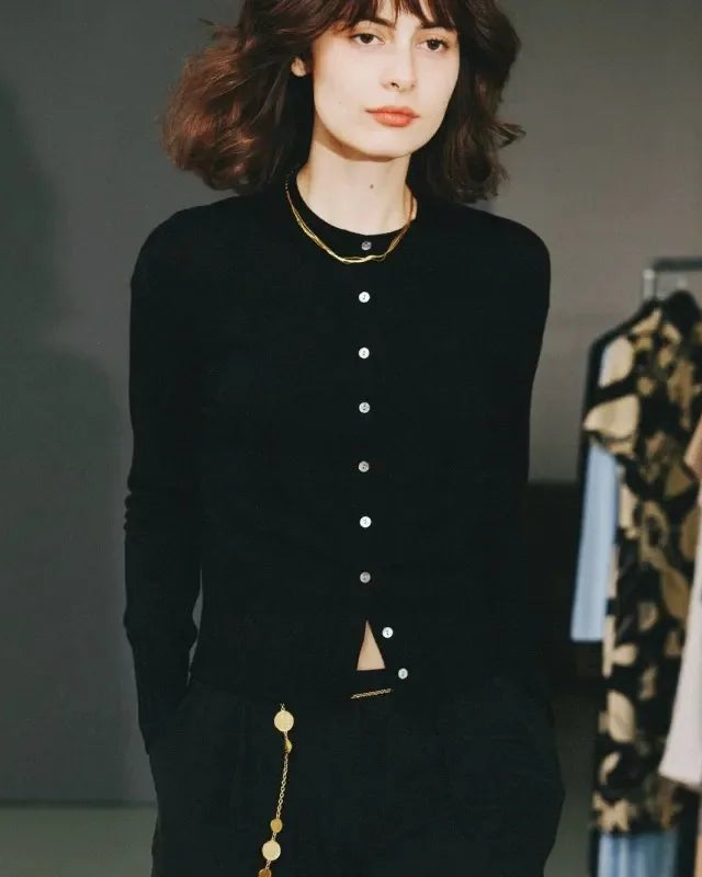 Round Neck Short Cardigan