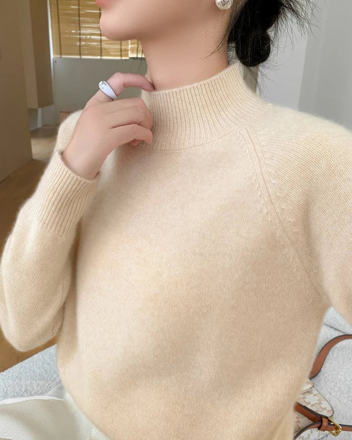 Pure Cashmere Half-Turtleneck Pullover