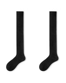 Wool Blend Ribbed Thigh-High Socks