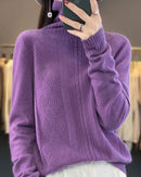 Merino Wool Turtleneck Jacquard Sweater