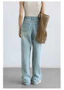 High Waisted Wide Leg Denim Pants