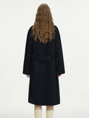 100% Wool Double Sides Tweed Long Coat