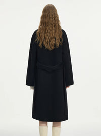 100% Wool Double Sides Tweed Long Coat