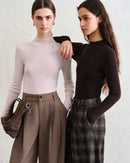 Half-Collar Wool Superfine Seamless Sweater