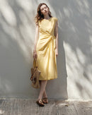 Design Sense High Waist Slim Dress