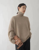 Oversized Turtleneck Cashmere Sweater