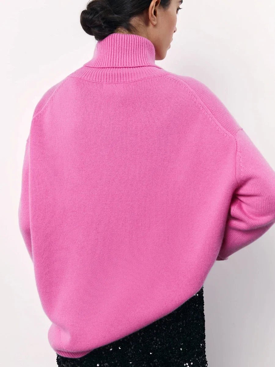 Turtleneck Oversized Knitted Pullover