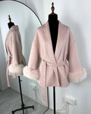 Double-Faced Wool Blend Short Coat