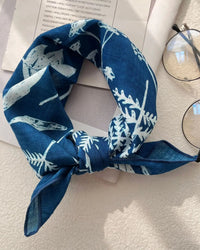 Floral Print Small Square Scarf
