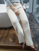 Cashmere Knit Wide Leg Pants