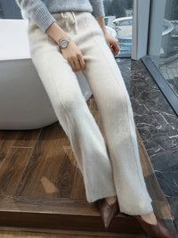 Cashmere Knit Wide Leg Pants