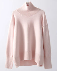 Oversized Turtleneck Heavyweight Knit Pullover