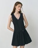 Sleeveless V-Neck Cotton Knit Dress