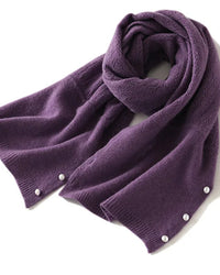 Merino Wool Solid Hollow Knit Shawl Scarf Wrap