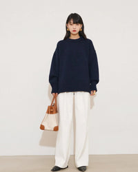Round Neck Wool Sweater