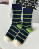 Striped Retro Loose Crew Socks