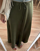 Satin A-Line Maxi Skirt