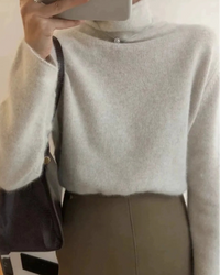 Relaxed Wool Turtleneck Sweater