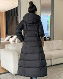 Long Hooded Quilted Puffer Coat