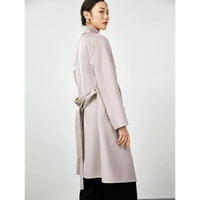Water Ripple Double-sided Woolen Coat