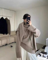 Cashmere Turtleneck Loose Sweater
