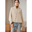Solid 100% Cashmere Poncho Scarf