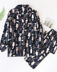 Floral Print Long-Sleeve Pajama Set