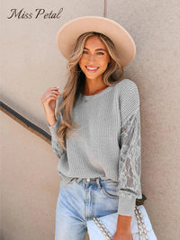 Designers' Backless Long Sleeve Knitted Pullover