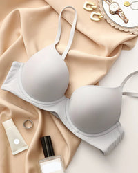 Plus-Size Pure Cotton Thin Cup Push-Up Bra