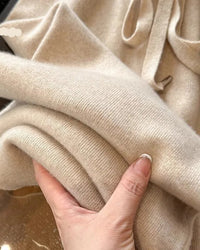 Wool High-Waisted Loose Straight-Leg Trousers