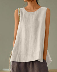 Effortless Woven Sleeveless Layering Vest