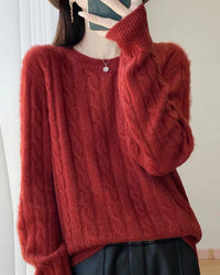 Women Soft Wool Turtleneck Sweater
