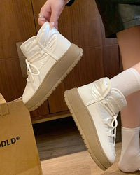 Quilted Platform Snow Ankle Boot