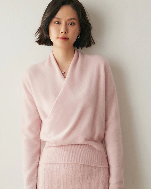 New Pure Cashmere V-Neck Knit Sweater