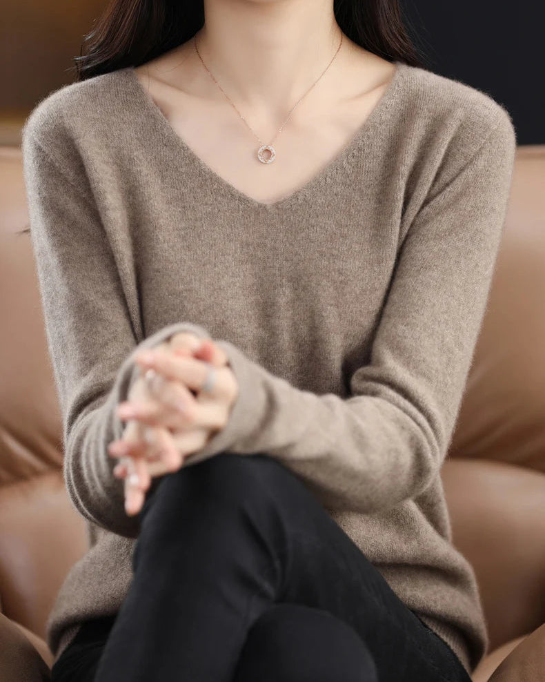 Merino Wool V-Neck Sweater